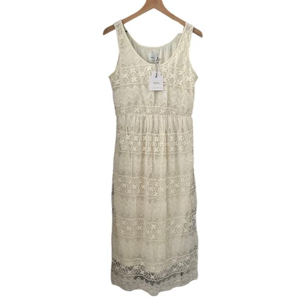 ASOS NWT Cream Floral Lace Midi / Maxi Dress – Size Maternity 10 - Picture 4 of 10